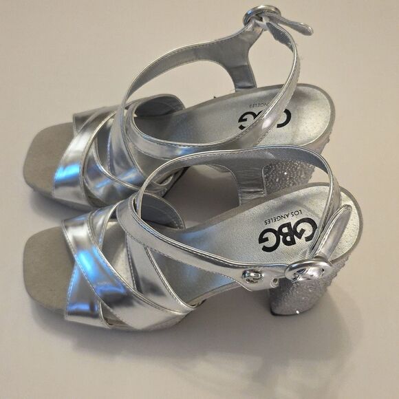 BRAND NEW GBG LOS ANGELES JEWEL STRAPPY HEELS  SANDALS R3 - Picture 4 of 15